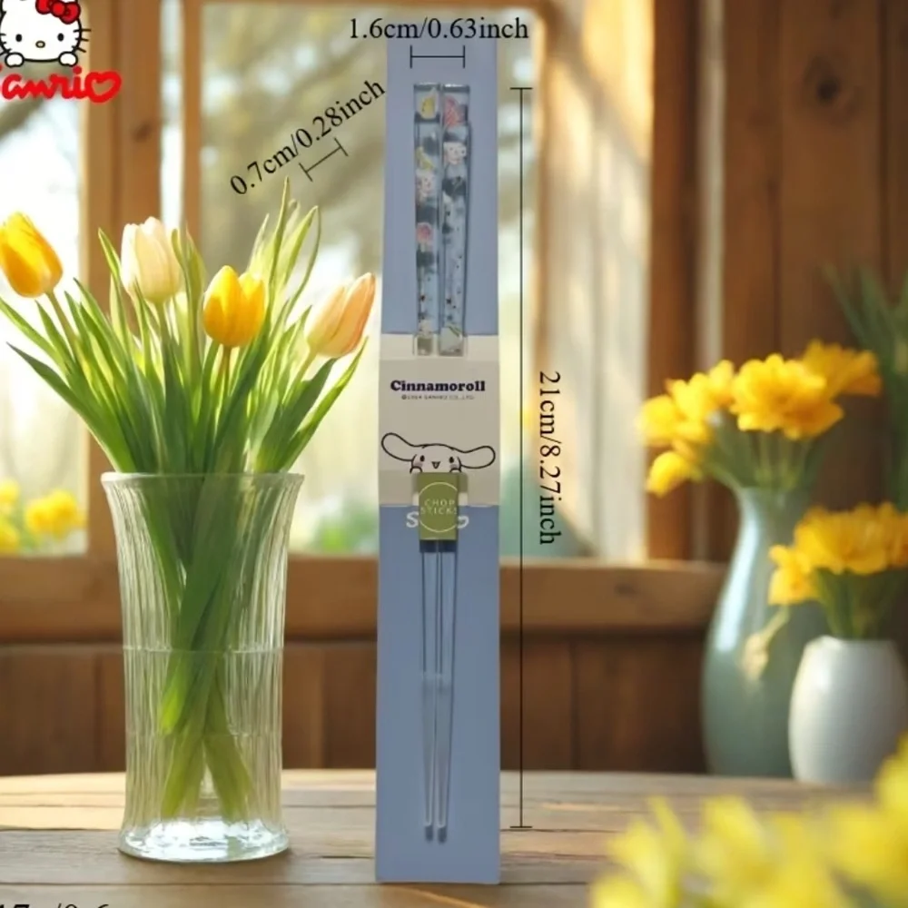 Cinnamoroll Chopsticks with Blue and White Design